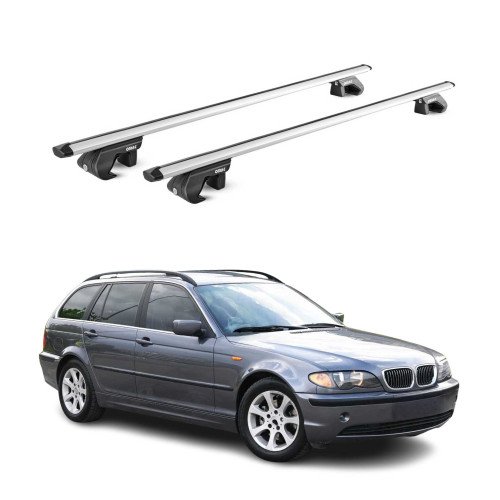 Krovni nosači za BMW SERIE 3 TOURING (E46) 1999–2002 — aluminij (2) Krovni nosači za BMW SERIE 3 TOURING (E46) 1999–2002 — aluminij (2)