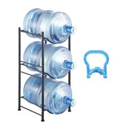 Stalak za 3 balona s vodom od 19 L na 3 etaže, 33 × 33 × 75 cm, nosivost 57 kg