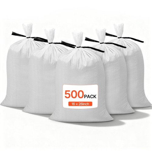 Vreće za pijesak za gradilište, nosivost 23 kg, 40 × 66 cm, 500 komada Vreće za pijesak za gradilište, nosivost 23 kg, 40 × 66 cm, 500 komada