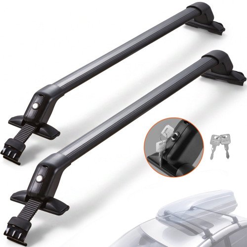 Poprečne šipke za krov bez uzdužnih šipki, aluminij, 108 cm, nosivost 70 kg, s bravom