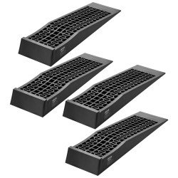 Servisne rampe za automobil, set od 4, visina podizanja 6,5 cm, niski profil, 70 × 20 cm