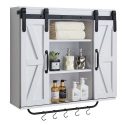 Zidni ormarić iznad WC-a s 2 vrata i podesivom policom, bijeli, 78 × 22 × 77,5 cm Zidni ormarić iznad WC-a s 2 vrata i podesivom policom, bijeli, 78 × 22 × 77,5 cm