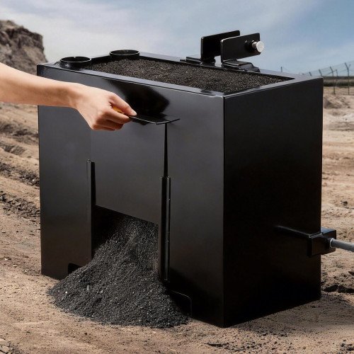 Sanduk za balast traktora (protuteg) s 3-točkastim ovjesom kat. 1, 0,09 m³, do 363 kg, crni Sanduk za balast traktora (protuteg) s 3-točkastim ovjesom kat. 1, 0,09 m³, do 363 kg, crni