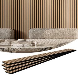 Akustički zidni paneli s letvicama za prigušenje odjeka i buke, od drva, 20 × 239 cm (1) Akustički zidni paneli s letvicama za prigušenje odjeka i buke, od drva, 20 × 239 cm (1)
