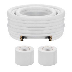 Bakrene cijevi s izolacijom za split klima uređaj, 30,5 m, ⌀ 6,4 i 9,5 mm, s maticama i trakama Bakrene cijevi s izolacijom za split klima uređaj, 30,5 m, ⌀ 6,4 i 9,5 mm, s maticama i trakama