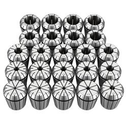 Komplet steznih čahura ER40, 23 komada, raspon 3,2–25,4 mm (1/8″–1″), TIR 0,015 mm, kutija