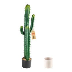 Umjetni kaktus u bijeloj posudi za dom i ured, visina 91,4 cm, širina 22,9 cm