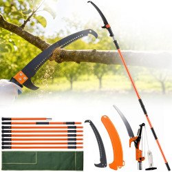 Pila na produžnom štapu za visoke grane, s ručnim pogonom, 2,1–8,2 m, sa škarama Pila na produžnom štapu za visoke grane, s ručnim pogonom, 2,1–8,2 m, sa škarama