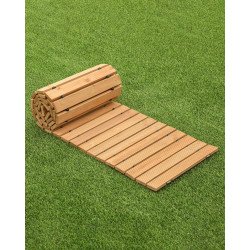Drvena staza za vrt od cedrovine u roli, 244 × 43 cm, ravna izvedba Drvena staza za vrt od cedrovine u roli, 244 × 43 cm, ravna izvedba