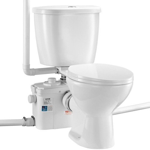 WC s usitnjivačem i crpkom 800 W za podrum bez odvoda, stražnji odvod, 4 dodatna priključka WC s usitnjivačem i crpkom 800 W za podrum bez odvoda, stražnji odvod, 4 dodatna priključka