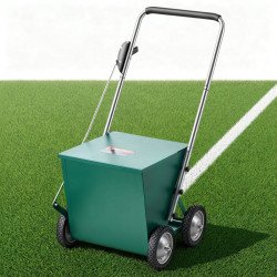 Kolica za označavanje linija na igralištima suhim prahom, spremnik 29,5 kg, linija 5–10 cm Kolica za označavanje linija na igralištima suhim prahom, spremnik 29,5 kg, linija 5–10 cm