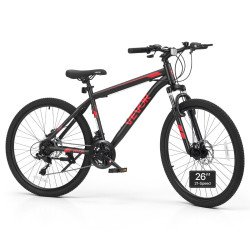 Brdski bicikl, kotači 66 cm, 21 brzina, prednji amortizer, čelični okvir, disk kočnice Brdski bicikl, kotači 66 cm, 21 brzina, prednji amortizer, čelični okvir, disk kočnice