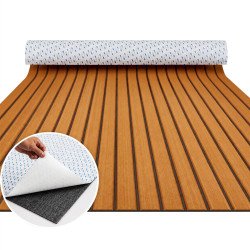 Samoljepljiva EVA podloga za palubu čamca, protuklizna, 240 × 116,8 cm (2,8 m²), debljina 6 mm