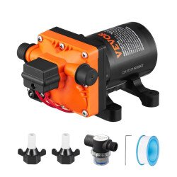 Membranska pumpa 12 V za vodu u kamperu i plovilu, 13,25 l/min, 3,8 bar, s tlačnom sklopkom Membranska pumpa 12 V za vodu u kamperu i plovilu, 13,25 l/min, 3,8 bar, s tlačnom sklopkom