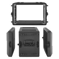 Rack kofer za prijevoz opreme, 6U, dubina 26 cm, polietilen, pretinci za mikrofone