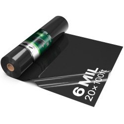 PE folija u roli za parnu branu i prekrivanje, 0,15 mm, 6,1 × 30,48 m (186 m²), crna