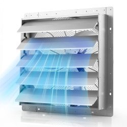 Zidni odsisni ventilator sa žaluzinom, AC motor 230 V, promjer 62,4 cm, 11348 m³/h