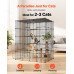 Modularni metalni kavez za mačke, 5 etaža, 139,7 × 104,1 × 175,2 cm, 5 vrata, za 2–3 mačke