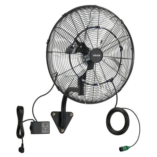 Zidni ventilator za hlađenje velikih prostora, s raspršivanjem vode, 3 brzine Zidni ventilator za hlađenje velikih prostora, s raspršivanjem vode, 3 brzine