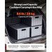 Set od 3 sklopive plastične kutije s poklopcima od 65 L, nosivost 38 kg po kutiji, sklopljene 5,5 cm