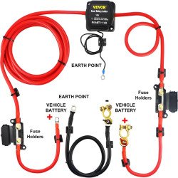 Relej za drugi akumulator, 12 V, komplet 140 A, kabel 4 m Relej za drugi akumulator, 12 V, komplet 140 A, kabel 4 m