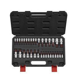 Set od 34 torx nasadna ključa T6–T70, obična i sigurnosna, s kućištem za pohranu