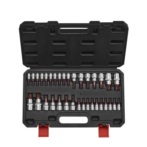 Set od 34 torx nasadna ključa T6–T70, obična i sigurnosna, s kućištem za pohranu