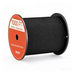 Paracord najlonsko uže 4,7 mm × 305 m, 7-nitna jezgra, lomna sila 295 kg, crno
