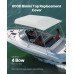 Zamjenska navlaka za bimini tendu na 4 luka, 244 cm dužina, vodootporno platno 600D