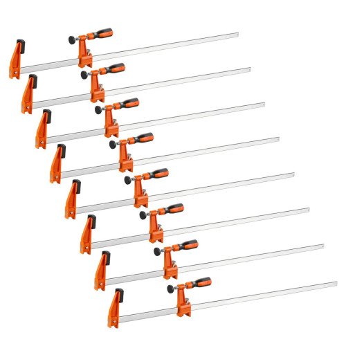 Komplet od 8 F-stega za stolarske i metalne radove, otvor 91,4 cm, sila stezanja 272 kg