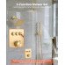 Podžbukni set za tuš za kupaonicu, od mjedi, termostatski, promjer glave 30,5 cm