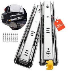 Teleskopske vodilice za teške ladice, 55 cm, nosivost 113,4 kg, s blokadom, 1 par Teleskopske vodilice za teške ladice, 55 cm, nosivost 113,4 kg, s blokadom, 1 par