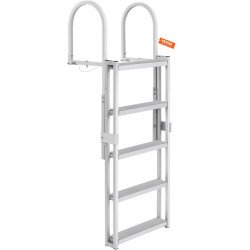 Ljestve za pristanište za 5 stuba, od aluminija, 170–200 cm