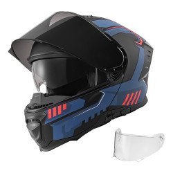 Modularna motociklistička kaciga s preklopnom bradom i dvostrukim vizirom, M (glava 57–58 cm)