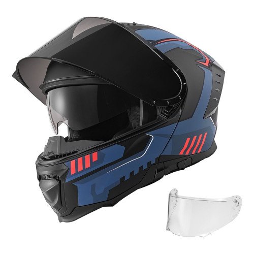 Modularna motociklistička kaciga s preklopnom bradom i dvostrukim vizirom, M (glava 57–58 cm) Modularna motociklistička kaciga s preklopnom bradom i dvostrukim vizirom, M (glava 57–58 cm)