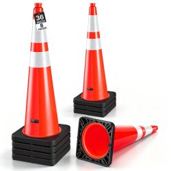 Prometni stošci za označavanje radova i parkirališta, 8 komada, visina 915 mm, savitljivi PVC Prometni stošci za označavanje radova i parkirališta, 8 komada, visina 915 mm, savitljivi PVC