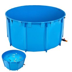 Okrugli platneni ribnjak za uzgoj riba na sklapanje, 3100 L, promjer 200 cm, visina 100 cm