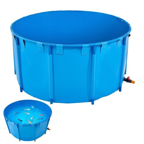 Okrugli platneni ribnjak za uzgoj riba na sklapanje, 3100 L, promjer 200 cm, visina 100 cm Okrugli platneni ribnjak za uzgoj riba na sklapanje, 3100 L, promjer 200 cm, visina 100 cm