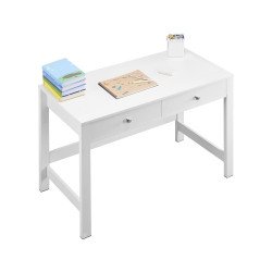 Dječji pisaći stol s 2 ladice, 100 × 48 × 75 cm, MDF, bijeli Dječji pisaći stol s 2 ladice, 100 × 48 × 75 cm, MDF, bijeli