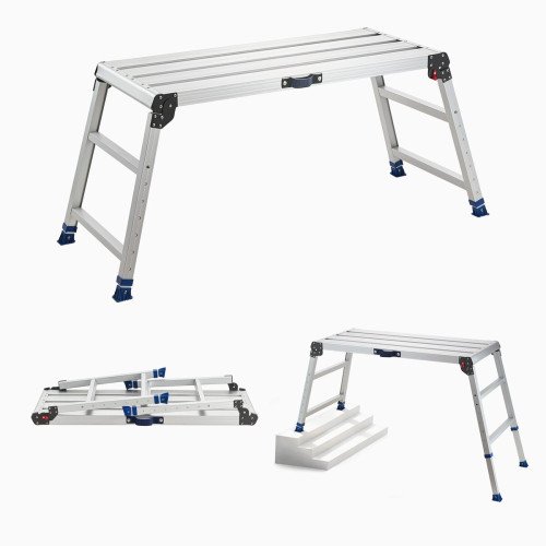 Sklopiva aluminijska radna platforma, visina podesiva 58–88 cm, 102 × 46 cm, nosivost 227 kg Sklopiva aluminijska radna platforma, visina podesiva 58–88 cm, 102 × 46 cm, nosivost 227 kg