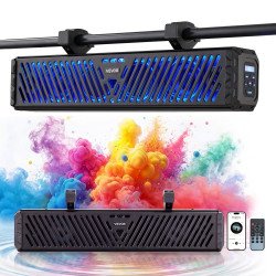 Vodootporni Bluetooth zvučnik za quad, UTV, golf vozilo i čamac, 655 mm, 80 W, 6 zvučnika, IP65