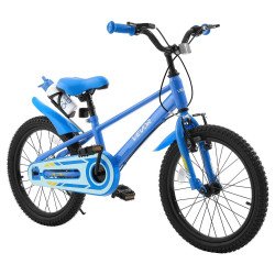 Dječji bicikl 18″ (45,7 cm) BMX stila sa stalkom i držačem za piće, dob 5–8 godina, plavi Dječji bicikl 18″ (45,7 cm) BMX stila sa stalkom i držačem za piće, dob 5–8 godina, plavi