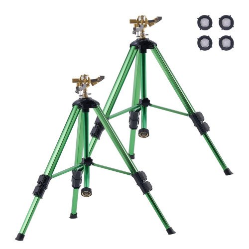 Udarne prskalice na tronošcu, 2 komada, mjedena glava, G3/4″, 360°, visina 43–94 cm
