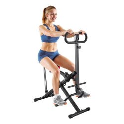 Sklopiva sprava za čučnjeve, trener za gluteus, 3 elastične trake, crna