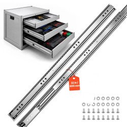 Teleskopske vodilice za teške ladice, 80 cm, nosivost 120,2 kg, 1 par Teleskopske vodilice za teške ladice, 80 cm, nosivost 120,2 kg, 1 par
