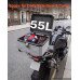 Kofer za motocikl na stražnji nosač, 55 L, aluminij, IP55, s bravom i dva ključa