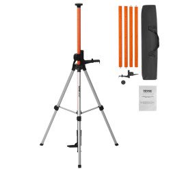 Stativ za laser za radionicu, navoj 1/4″ i 5/8″, visina 104–340 cm Stativ za laser za radionicu, navoj 1/4″ i 5/8″, visina 104–340 cm