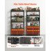 Regal s 5 polica od MDF ploča i čeličnim okvirom, 92,3 × 45,9 × 181,3 cm, nosivost 907,2 kg