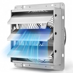 Zidni ventilator sa žaluzinom za odsis zraka iz prostorije, od čelika