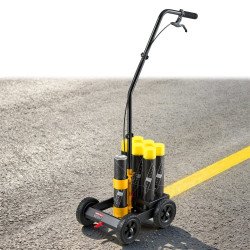 Stroj za crtanje oznaka na parkiralištu i tlu, za 6 limenki spreja, linija 50–100 mm, crna izvedba